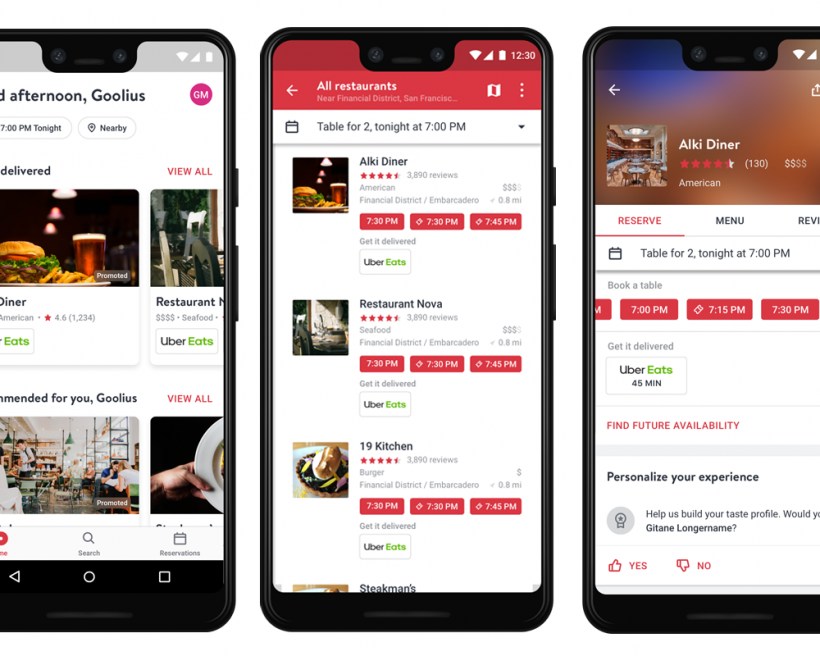OpenTable Now Offers Delivery in Canada