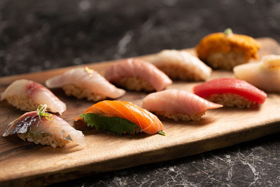 Ten pieces of nigiri