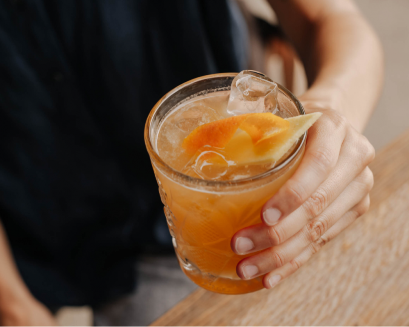An orange cocktail
