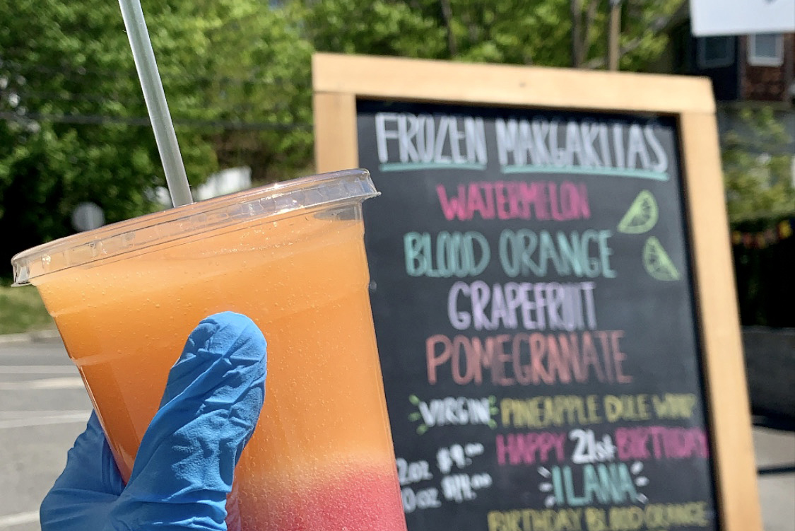 A frozen drink