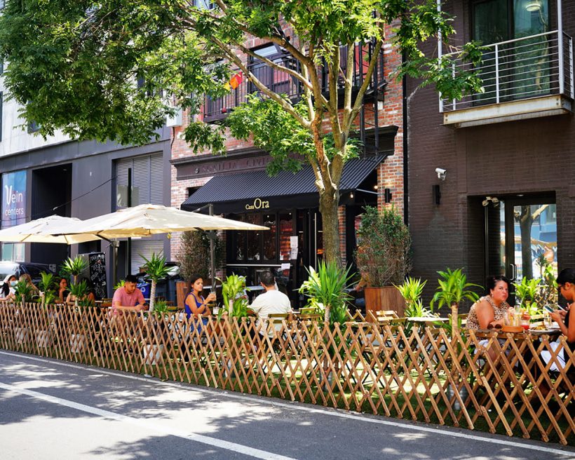 Outdoor dining at Casa Ora