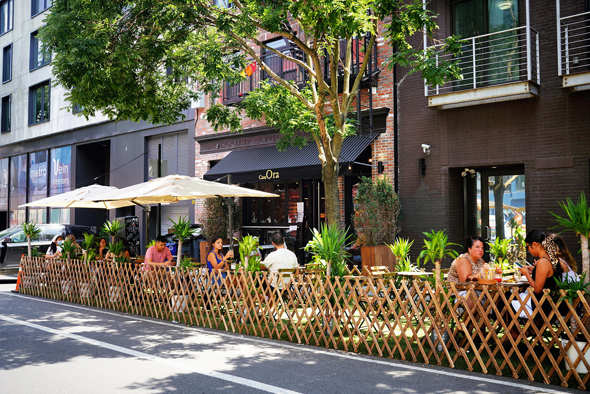 Outdoor dining at Casa Ora