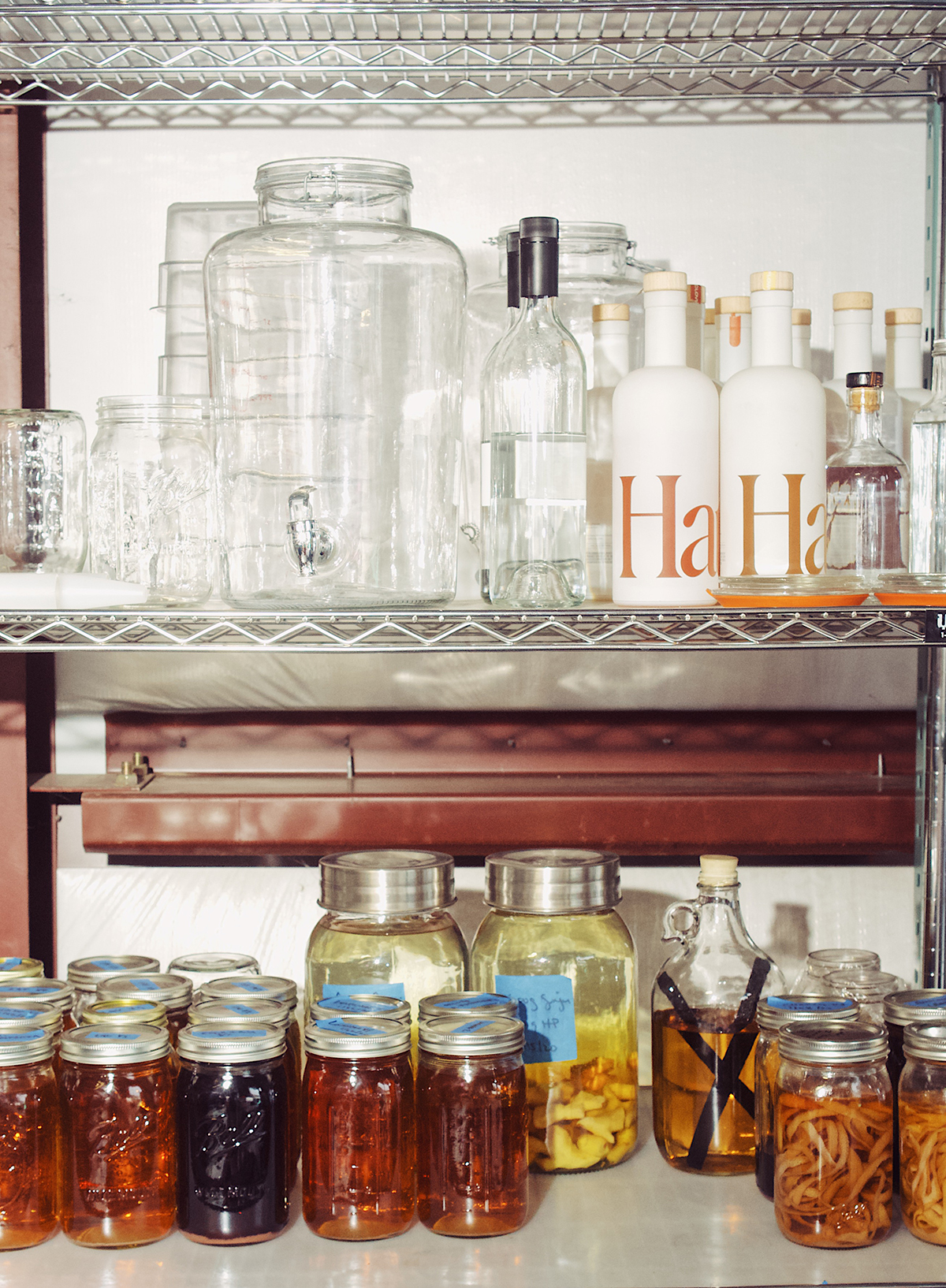 Haus bottles on a shelf