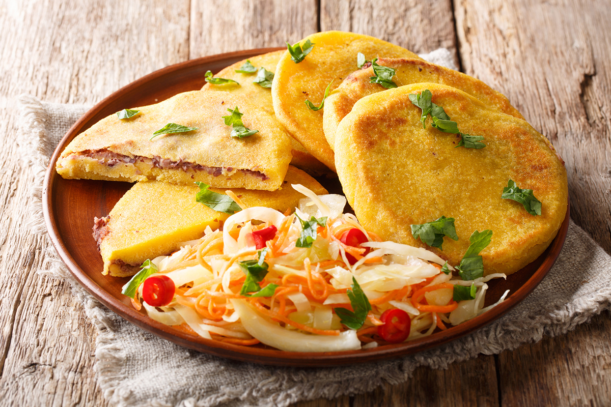 Pupusas and curtido
