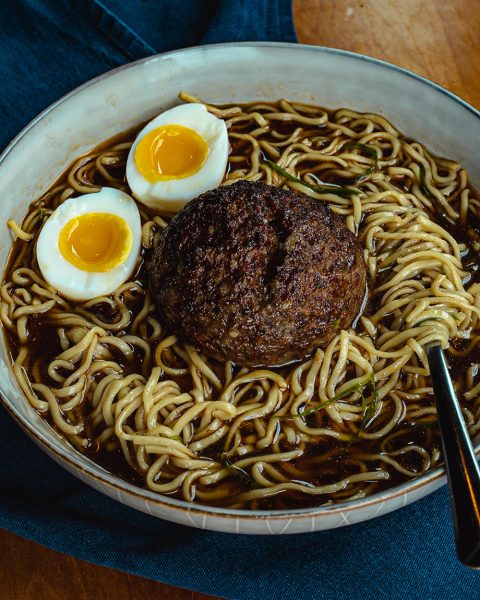 Smoked Brisket Meatball Yakamein