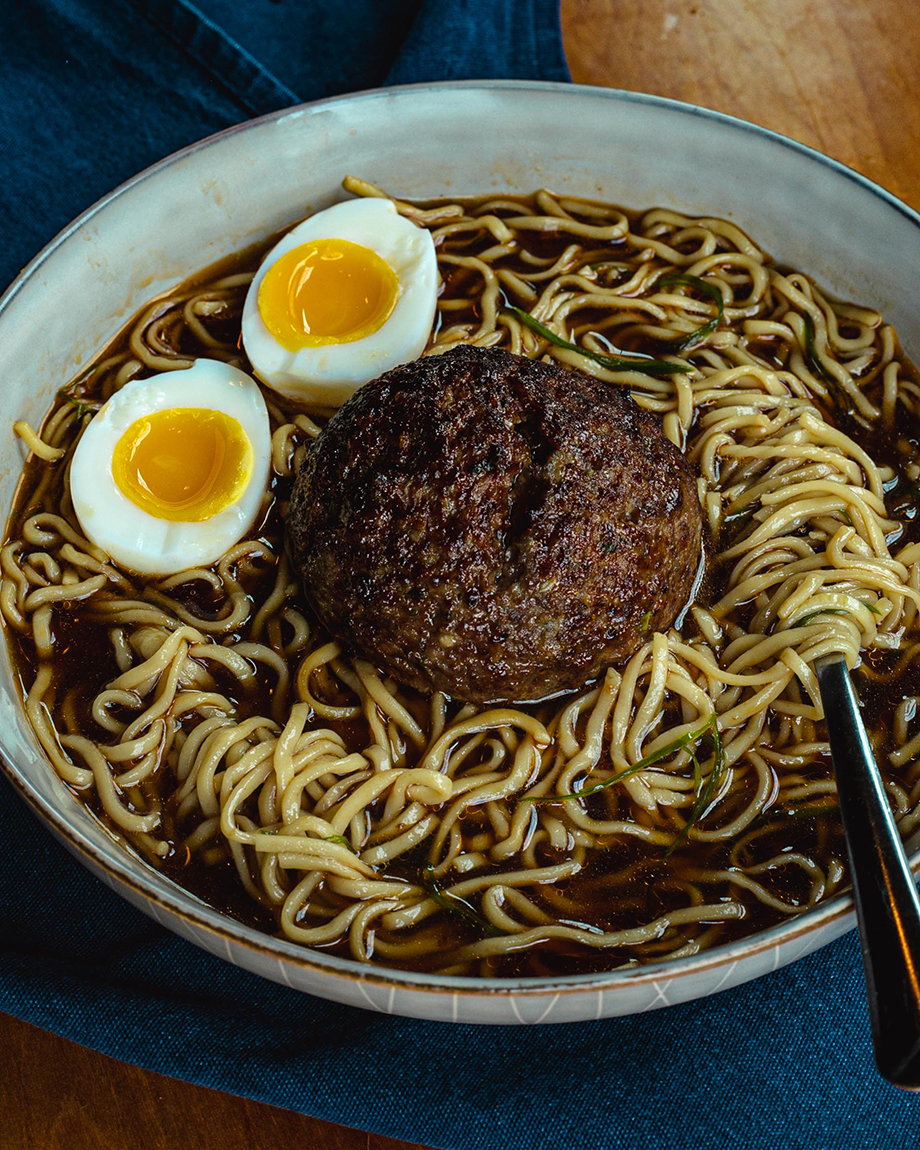 Smoked Brisket Meatball Yakamein