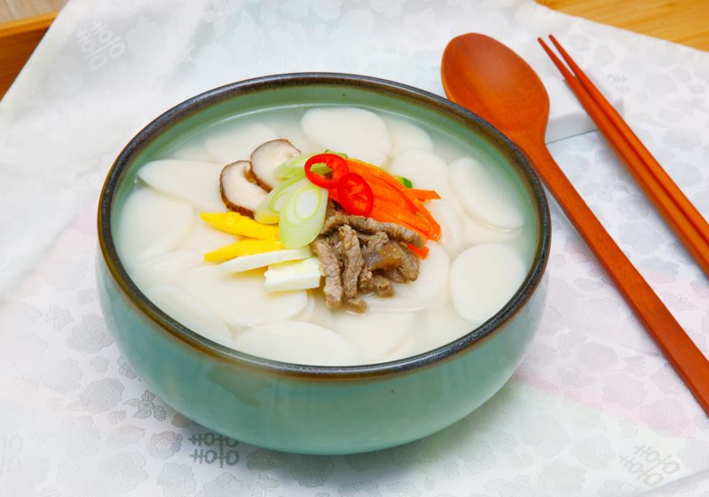 Rice cake soup