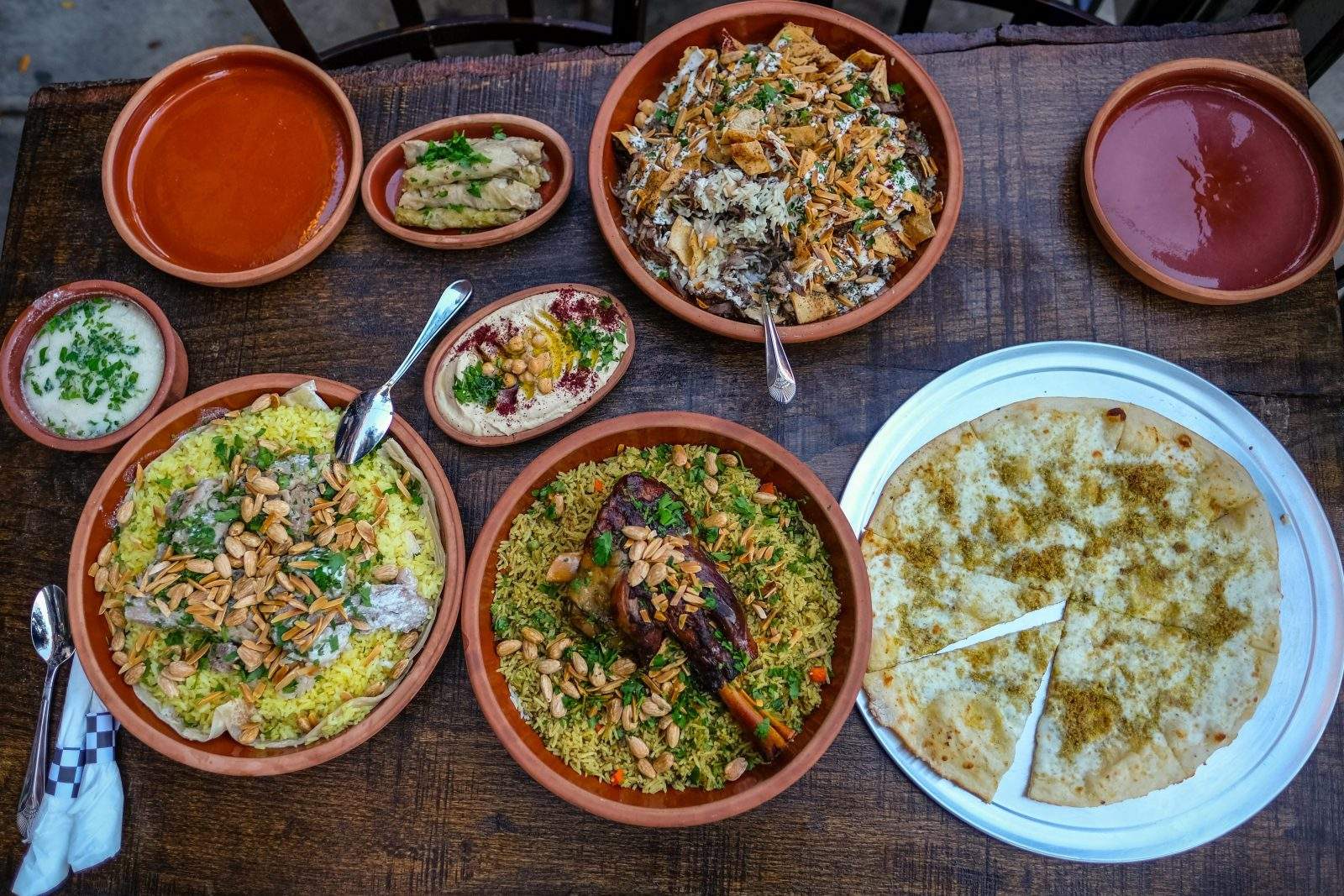 Large portions of traditional Palestinian dishes at AlBadawi in Brooklyn Heights
