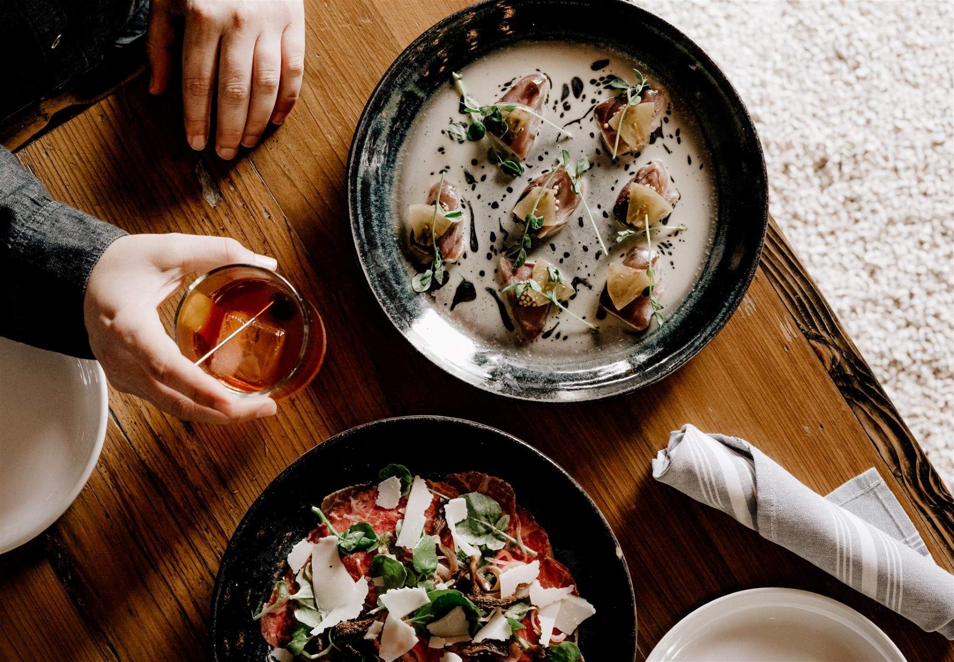 Italian plates at Intero in East Austin