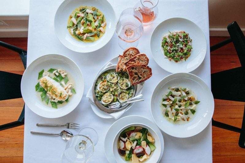 A four-course, prix-fixe seafood spread at Mooncusser’s in Back Bay.