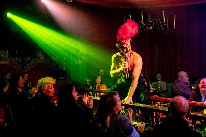 A cabaret performance at The Dressing Room: Bistro and Bar by Can Can in Belltown/Pike Place Market
