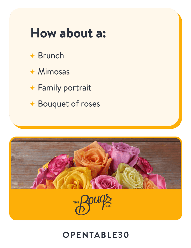 A checklist of activities with a photo of roses