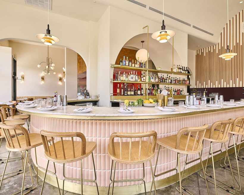 the interior of the Los Angeles restaurant Saffy's