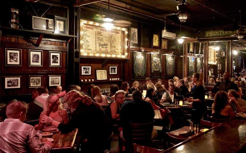 Crowds pack the vintage club-like interiors at Skull’s Rainbow Room in Nashville