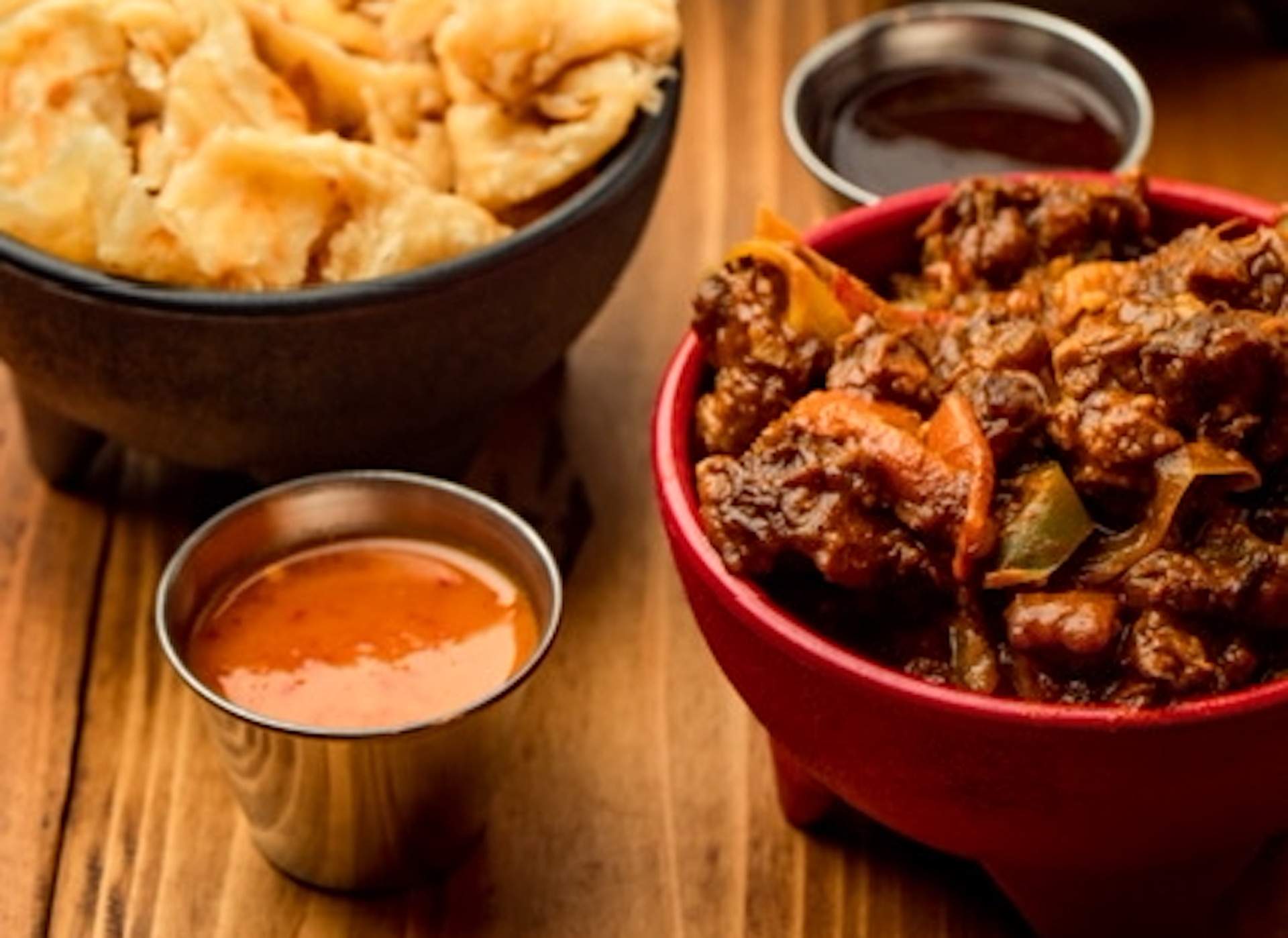 A curry goat dish at the NYC restaurant The Ariapita