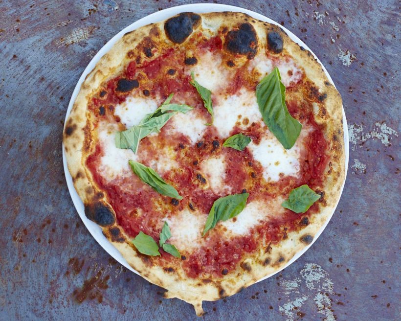 A margherita pizza at pizzeria bianco in Los Angeles