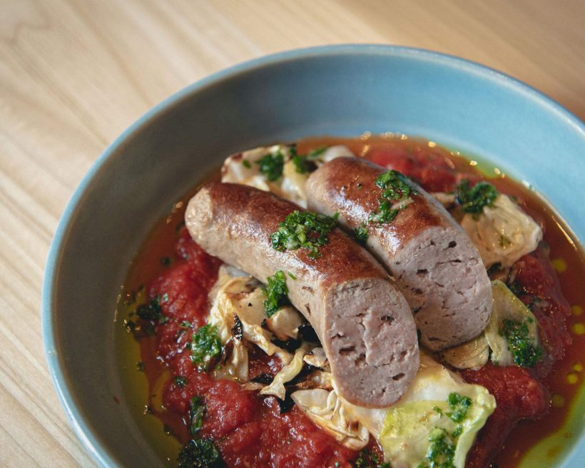 A sausage and red sauce dish at Nashville Italian restaurant City House