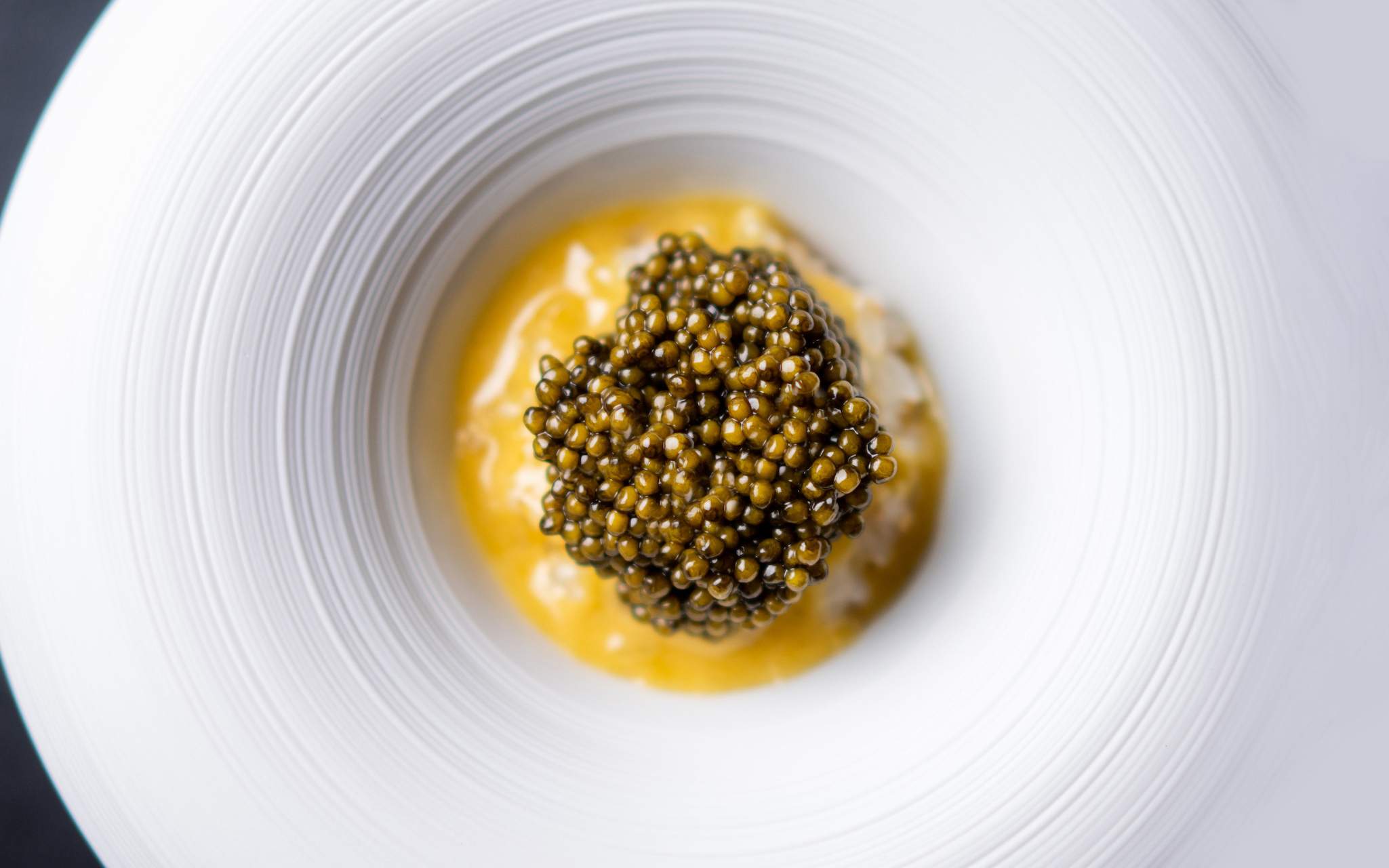 A caviar dish at San Diego restaurant Addison.