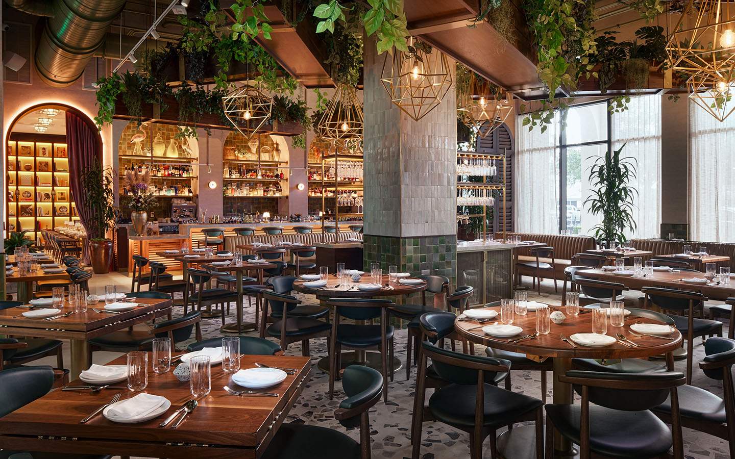 Image depicts the interior of a restaurant.
