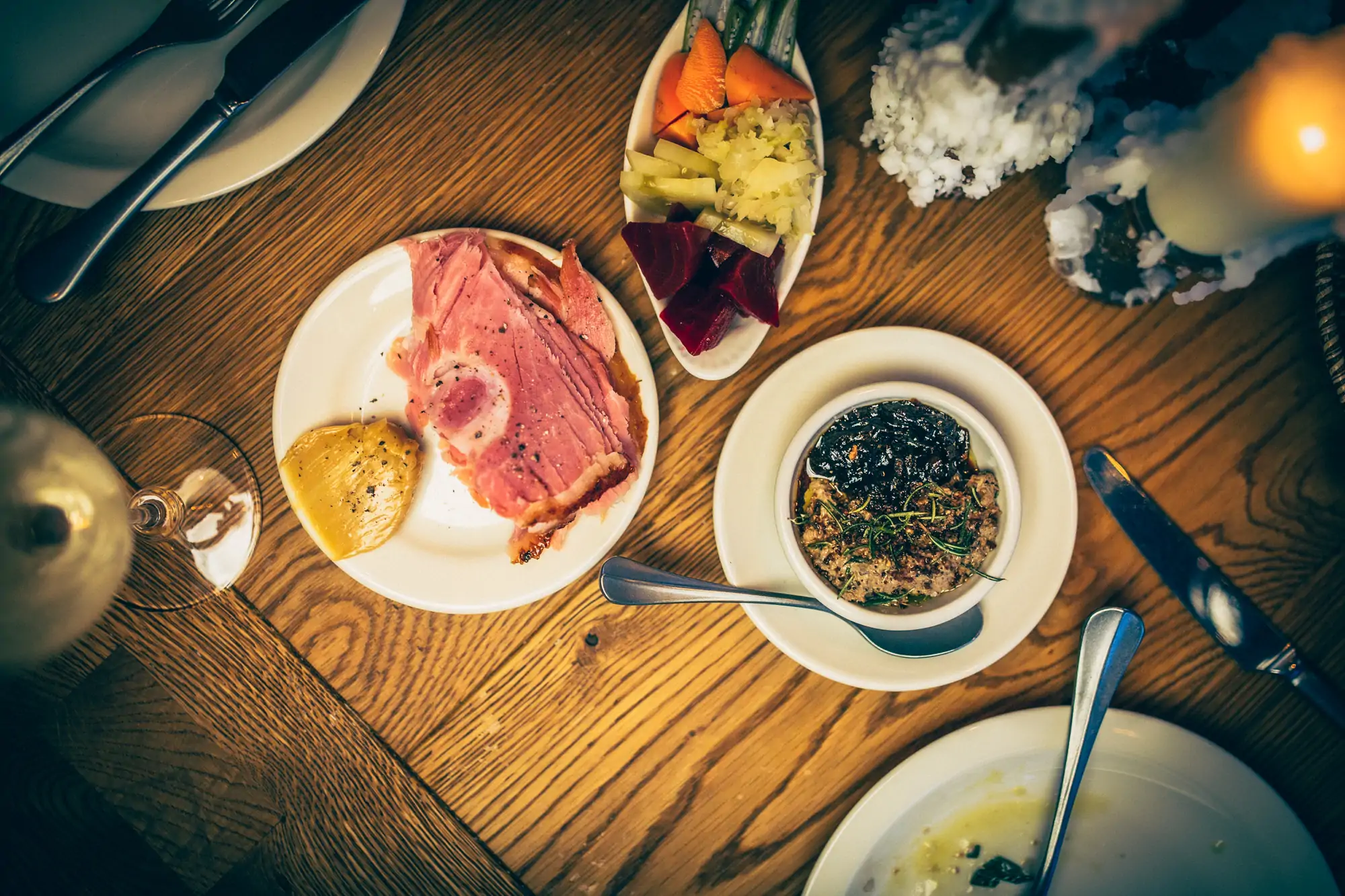 Pickled and preserved vegetables, chopped chicken liver with bacon, onion, and rosemary preserves and more at Dunsmoor in Los Angeles. Book on OpenTable.