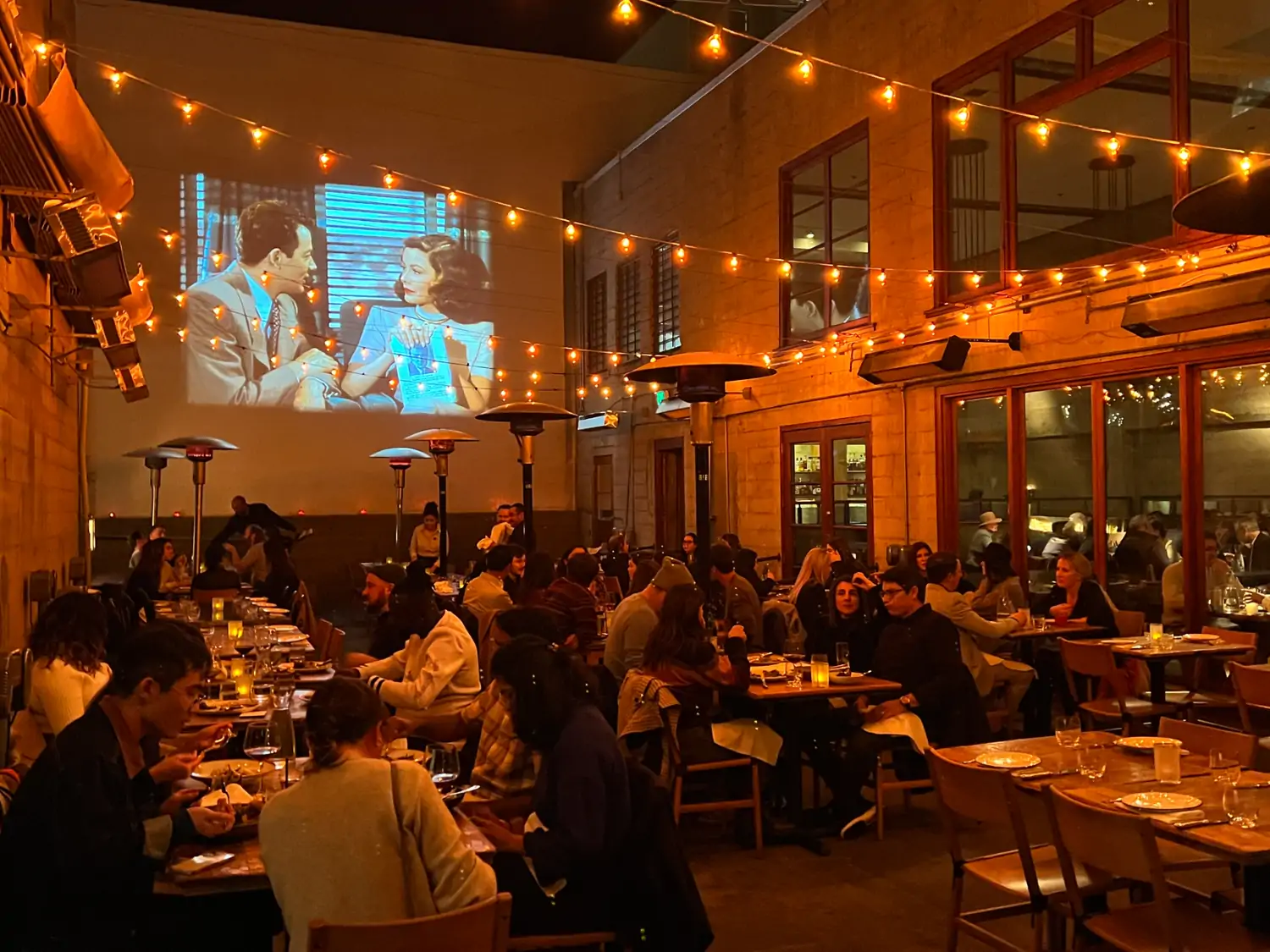 Classic movies and courtyard dining at Foreign Cinema, one of the best San Francisco outdoor dining spots on OpenTable.
