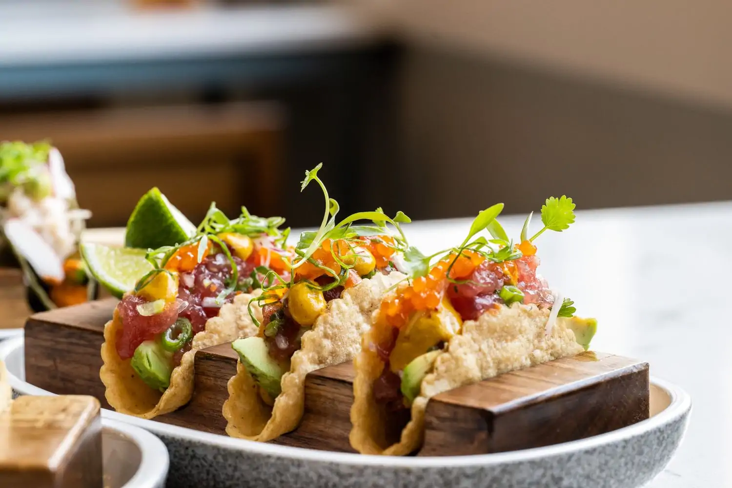 Crispy ahi tacos at La Mar, an OpenTable favorite in San Francisco.