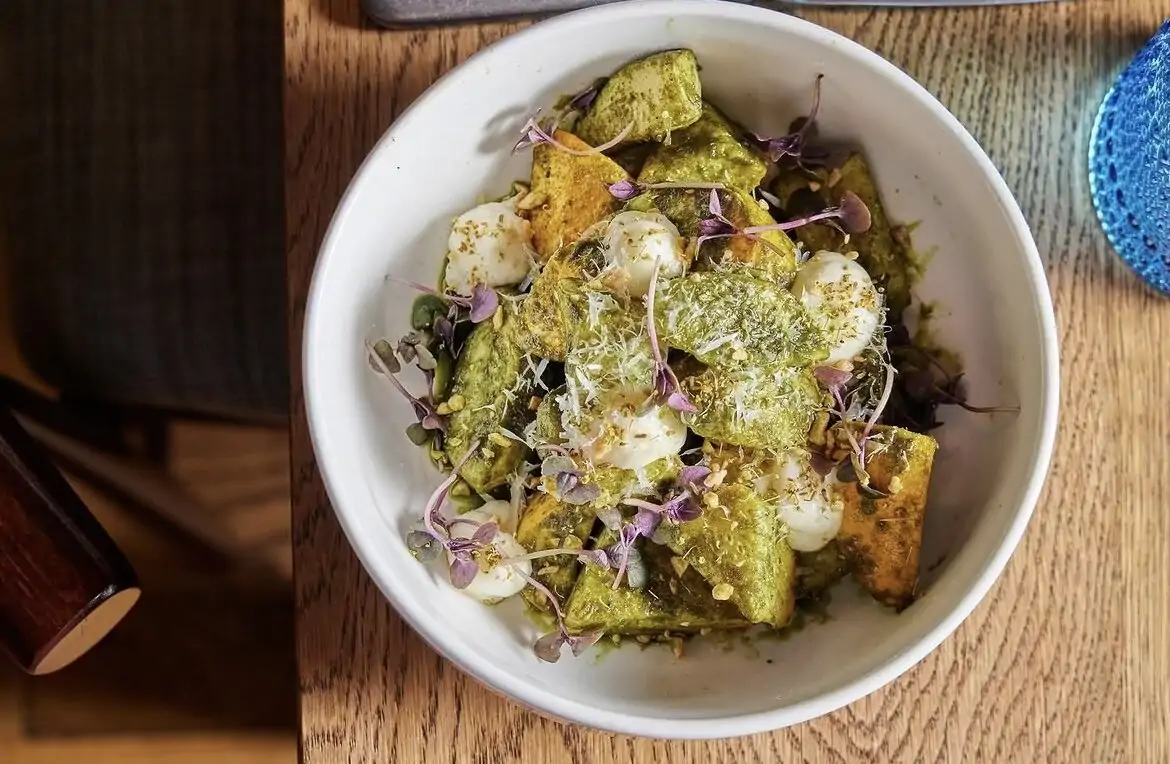 Roasted squash and zucchini salad at Puritan & Company in Boston at Puritan & Company, one of the fancy restaurants in Boston. Book on OpenTable.