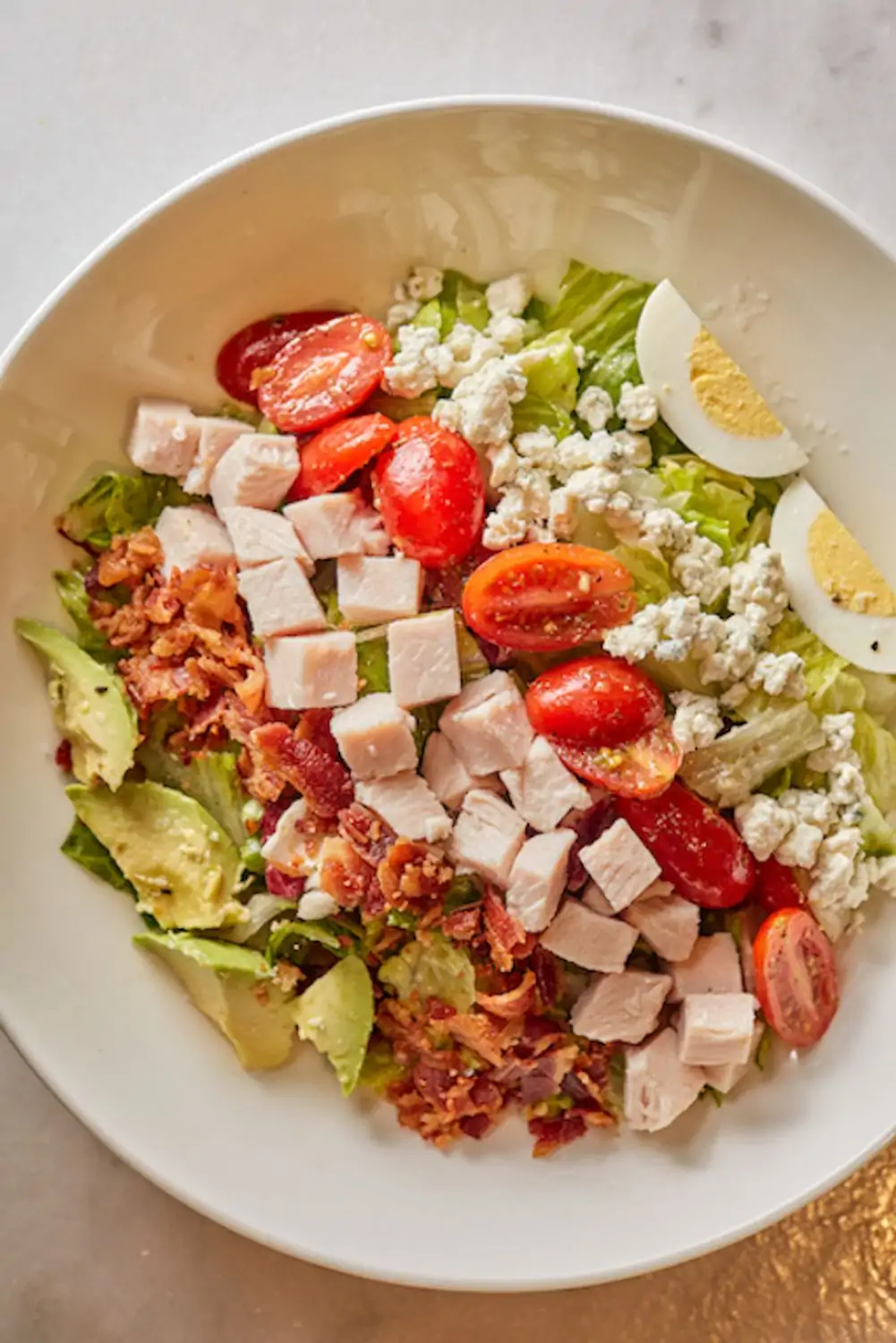 The roasted turkey cobb salad at Pinstripes, a Chicago OpenTable restaurant.