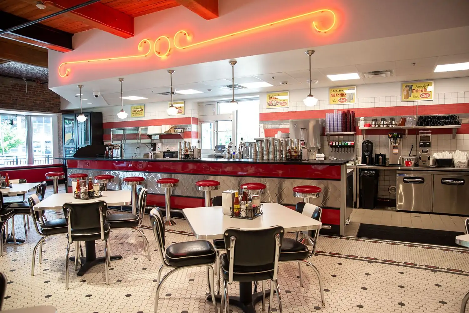 A cozy American diner with classic decor and family-friendly seating at Elliston Place Soda Shop, Nashville. Reserve on OpenTable.