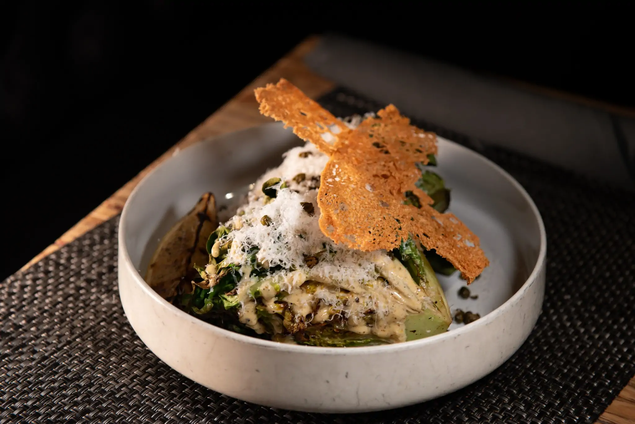 A Caesar salad at Portland restaurant Bistecca Wood Fire Steakhouse