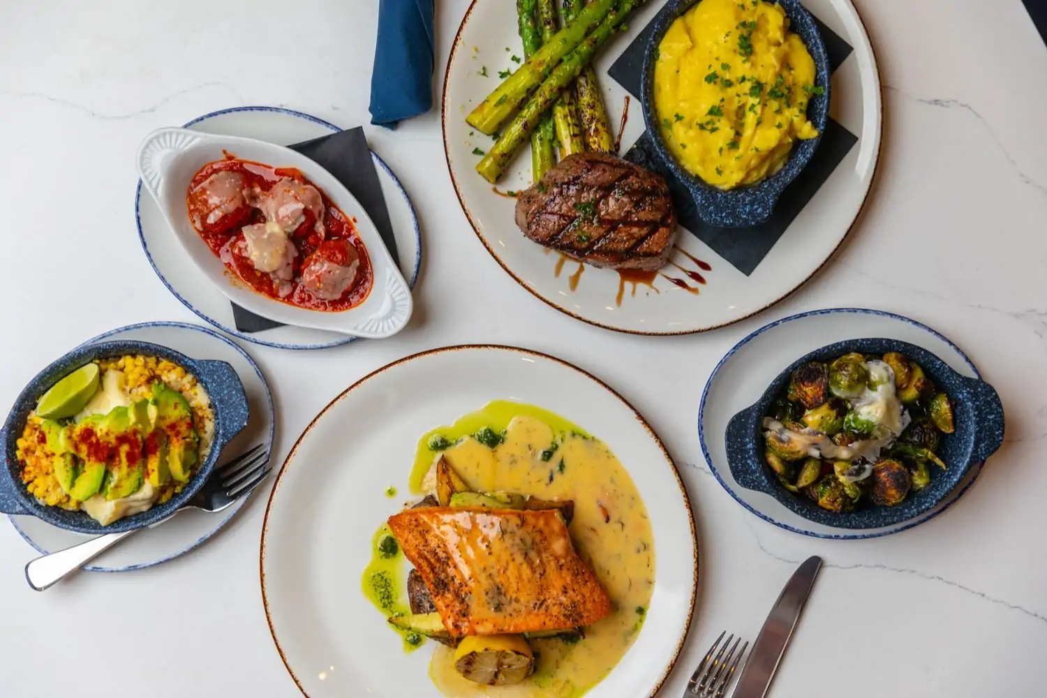 Two main contemporary American courses and three sides of George's Bistro & Bar, one of the best family-friendly restaurants in Houston, on OpenTable.