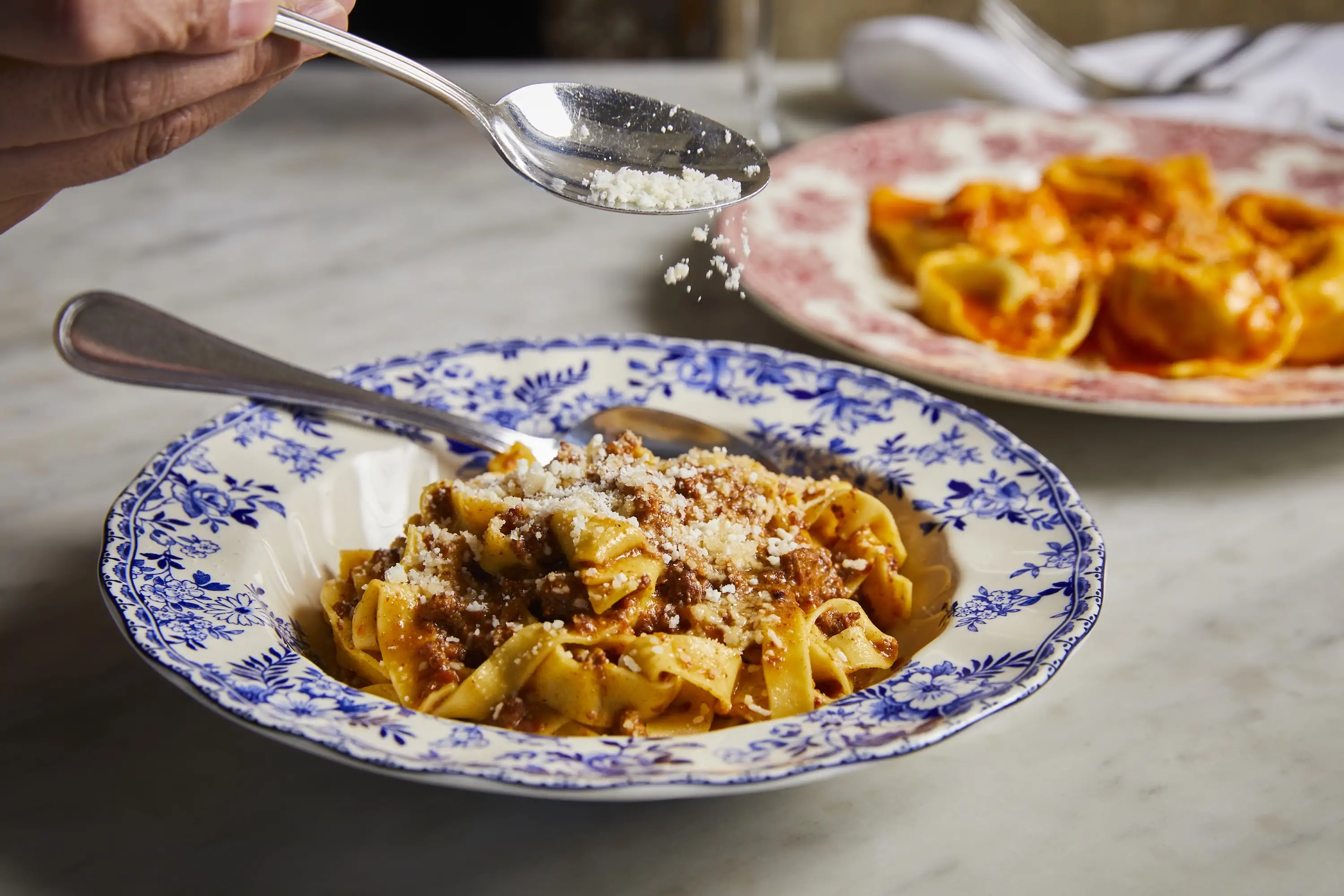 A red sauce pasta dish at Los Angeles restaurant Rossoblu