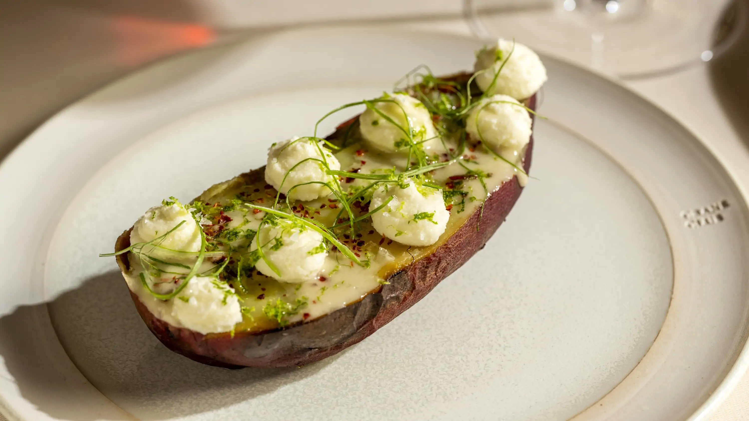 A sweet potato dish at NYC restaurant Crane Club
