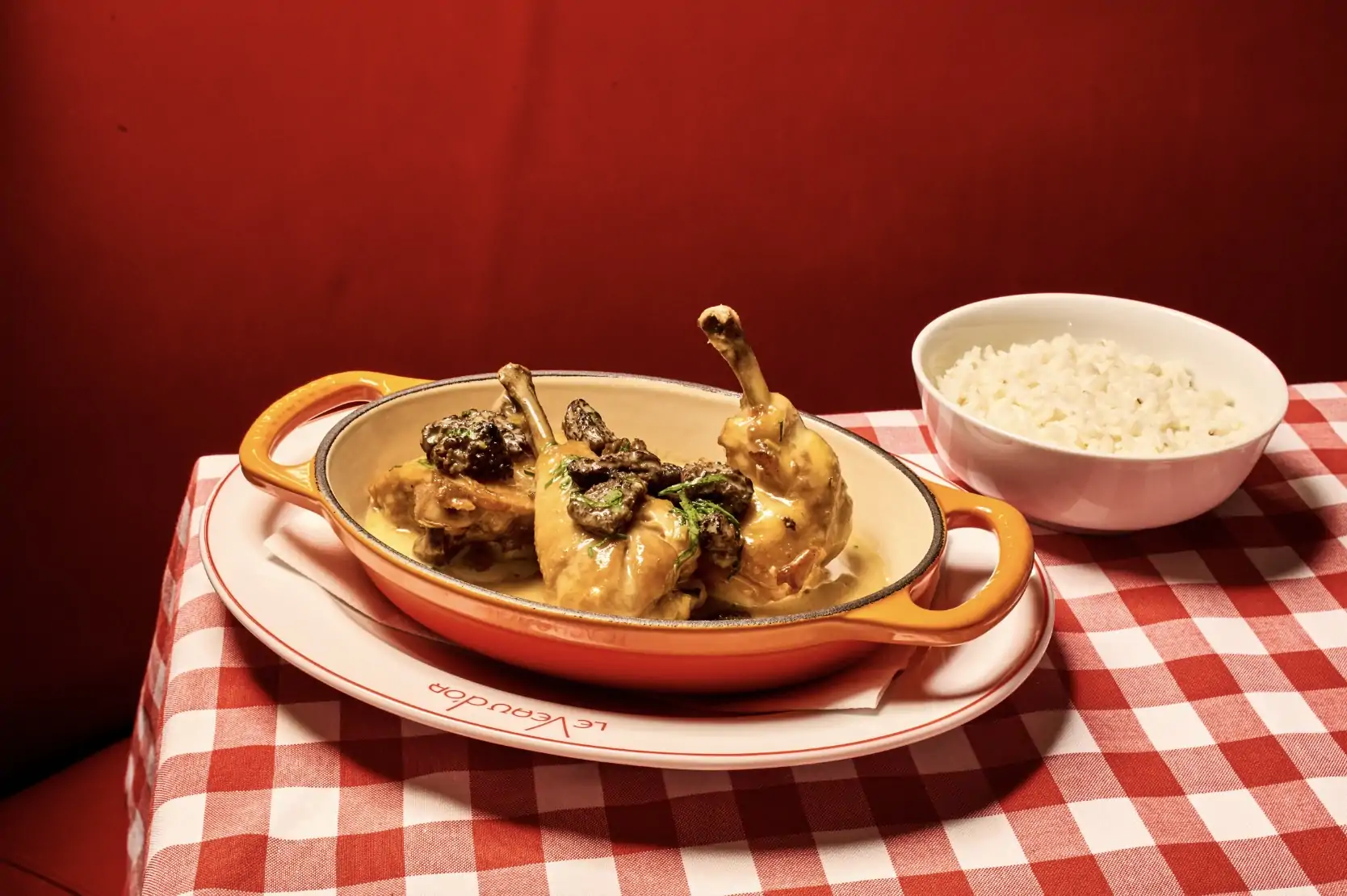 A chicken dish at NYC French restaurant Le Veau d’Or