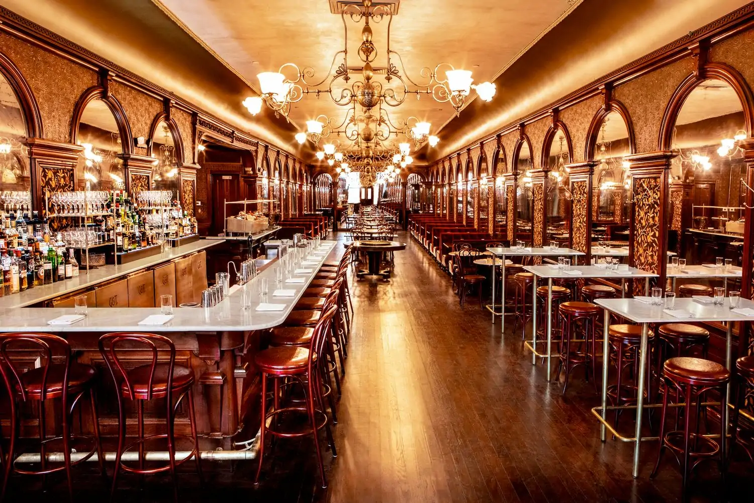 The dining room of Brooklyn restaurant Gage & Tollner