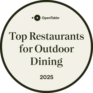 Top outdoor dining badge