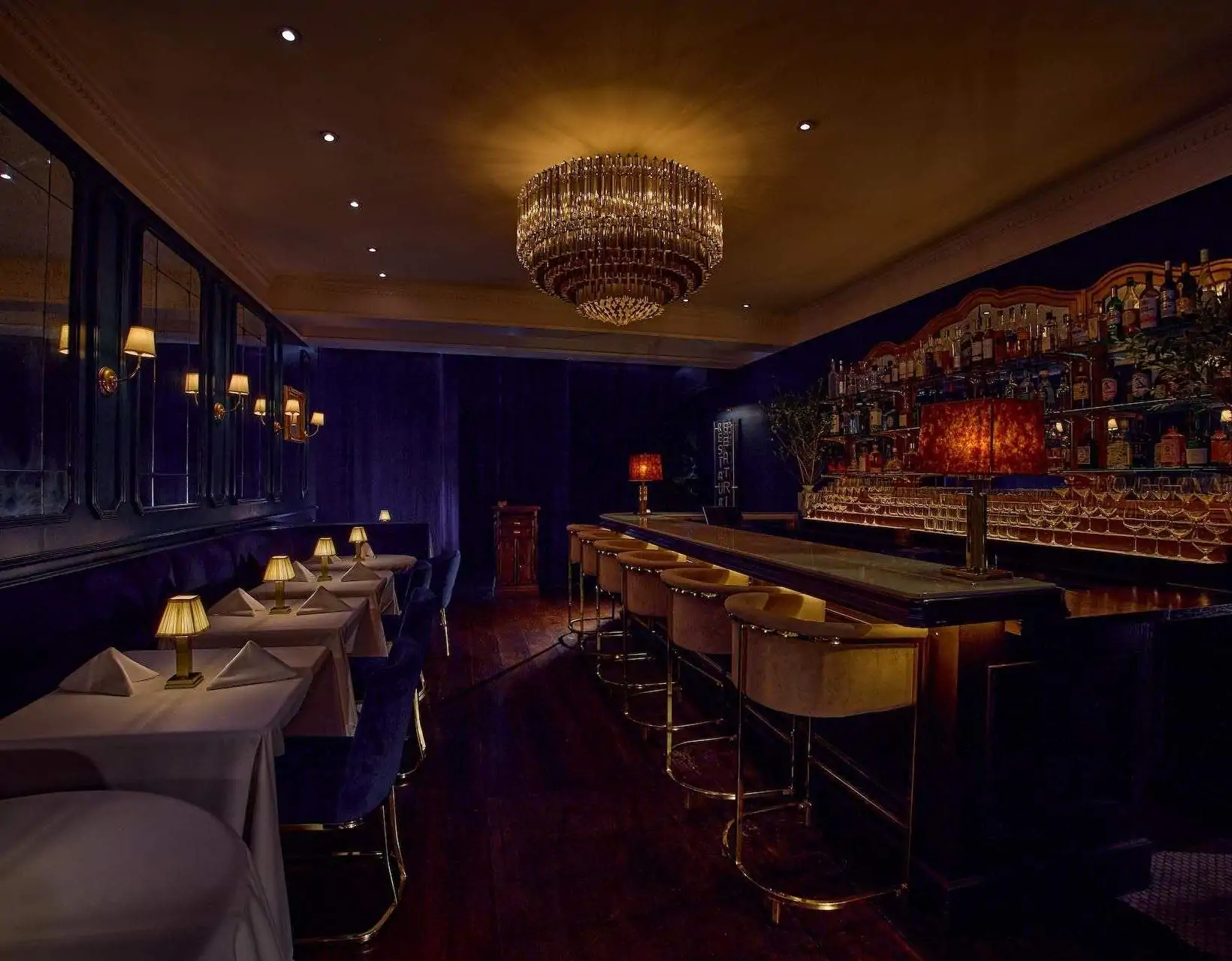 Le B.’s sleek and sexy bar is a whole vibe. Photo credit: William Hereford for Le B.